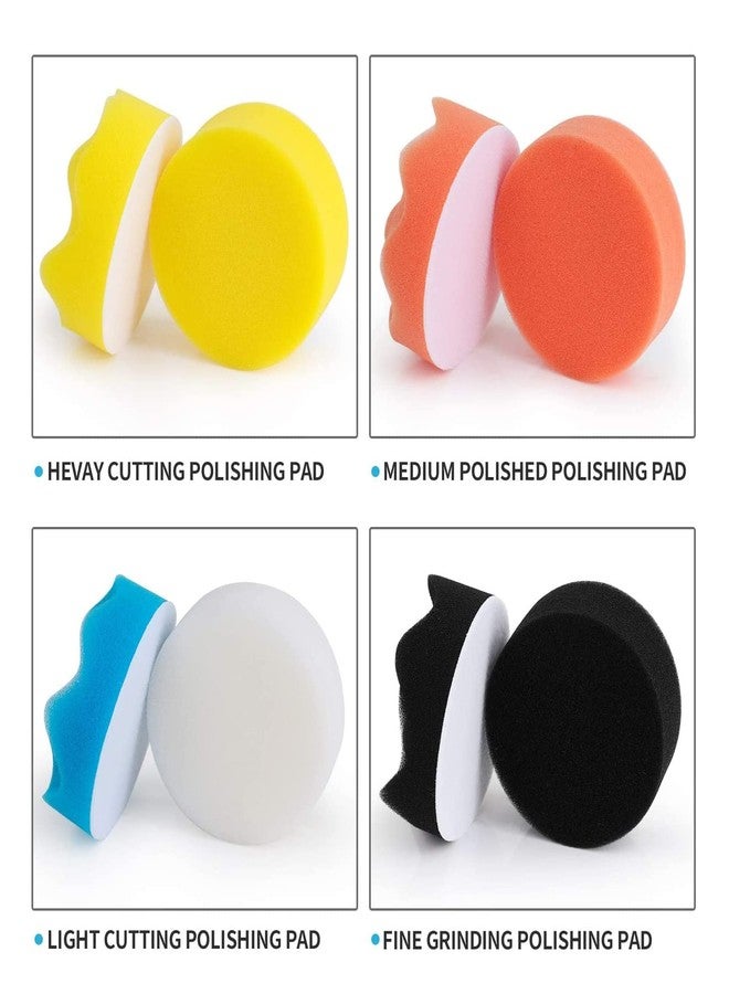Kaneonna 11 Pcs 3 Inch Sponge Polishing Pad Kit, Car Polishing Pad, Wool Polisher Case with Drill Car Foam for Sanding and Polishing, Assorted - Image 4
